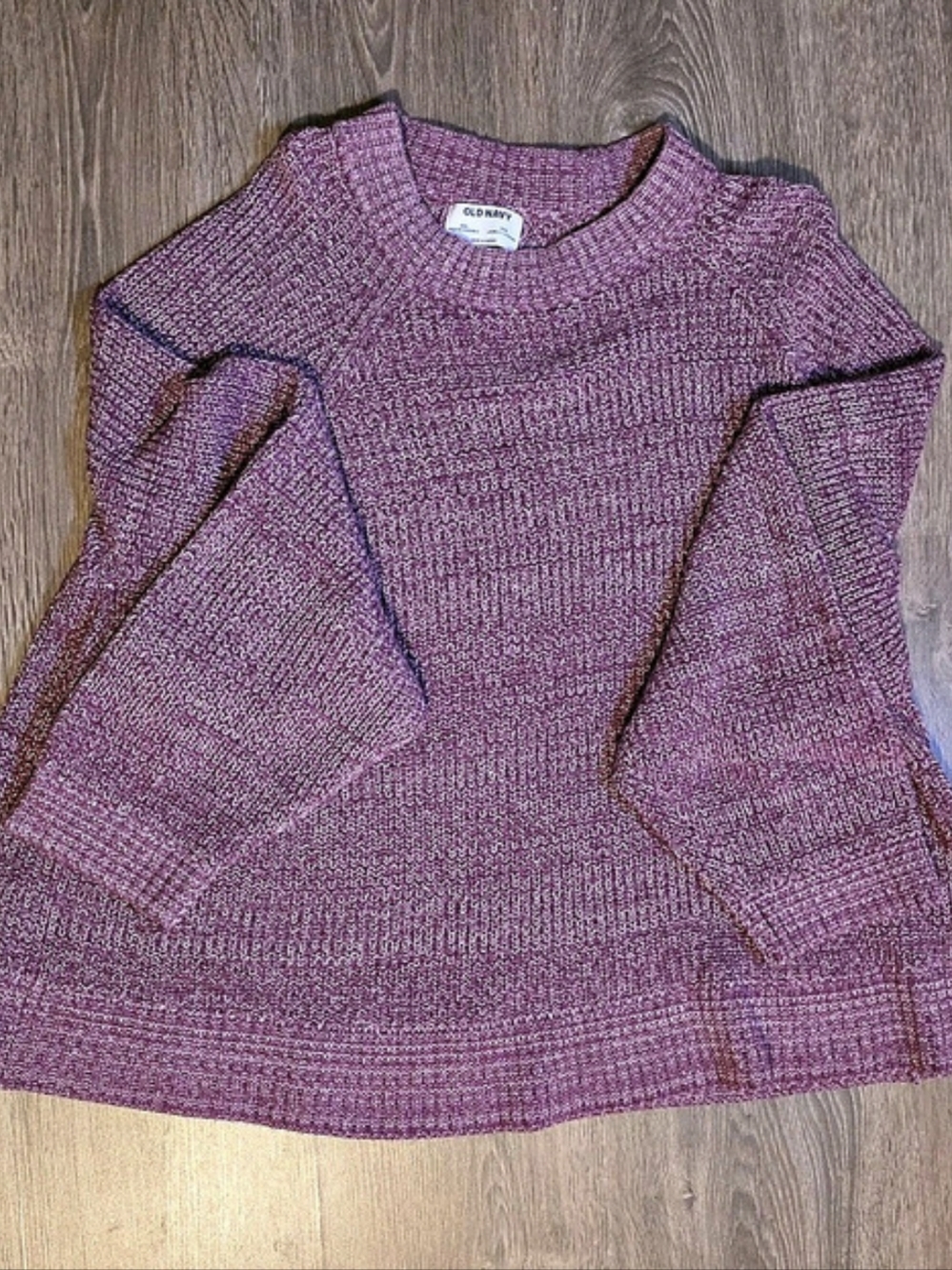Old Navy Classic Marled Crew-Neck Sweater Purple/Pink XXL